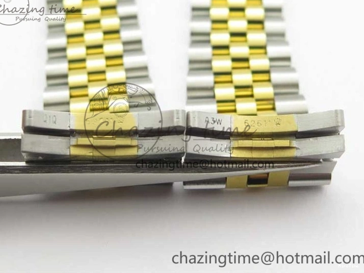 MiroTime 0519 DateJust 41 SS YG 126333 Fluted Bezel DJF Best Edition 904L Steel Gray Dial Green Roman Markers on Jubilee Bracelet A Seasonal 3194